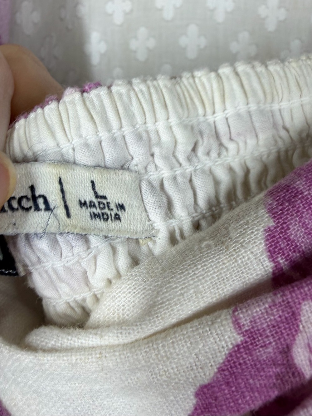 Abercrombie & Fitch Purple White Floral Linen Blend Emerson Mini Dress - Picture 4 of 7